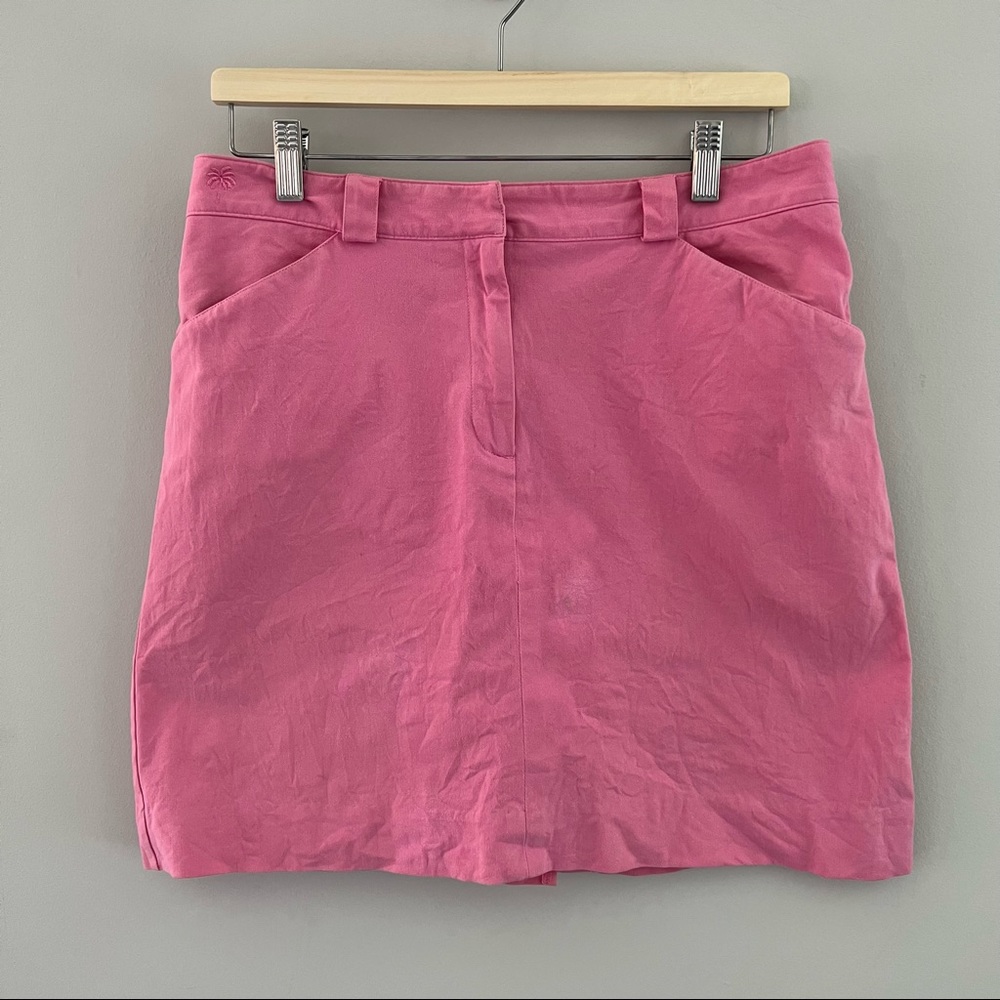 Vintage LILLY PULITZER Women’s Size 8 Pink Solid Basic Cotton Mini Skirt